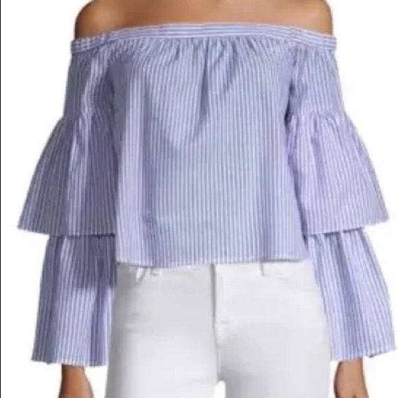BCBGMaxAzria Tops - BCBGMaxAzria Callison Off Shoulder Blouse